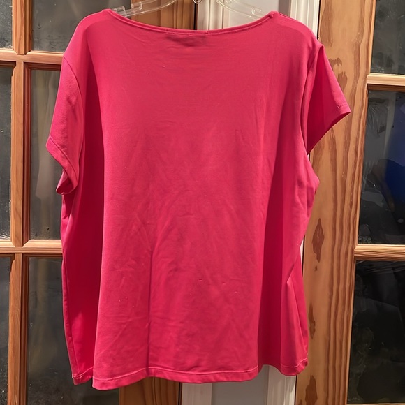 Womans SUSAN LUCCI SHORT SLEEVE SCOOP NECK TOP SILK SIZE 2X - Picture 4 of 4